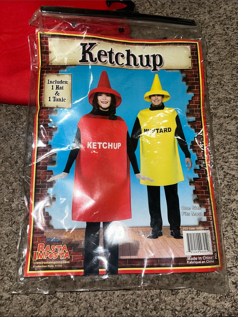 Rasta Imposta Halloween Ketchup Bottle Costume